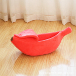 Talvine lemmikloom banaanikujuline soe kassikuut koerakuut poolkinnine kennel hamstri pesa lemmiklooma voodi magamismatt S kollane