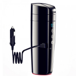 12V 24V autosoojendustass elektriline veekeetja roostevabast terasest nutikas temperatuuriregulaator puutetundlik LCD-ekraan reisikohvikruusi soojendaja must