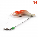 1/7 tk/partii krevettide pehme kalap&uuml;&uuml;gilant 9cm/6g kunstlik s&ouml;&ouml;t helendava helmestega p&ouml;&ouml;rleva konksuga elutruu krevettide s&ouml;&ouml;t karpkalap&uuml;&uuml;gil&ouml;&ouml;t 4