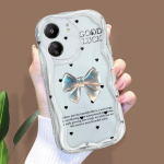 Armas koomiksimustriga kreemja tekstuuriga korpus, lainelise servaga pehme silikoonkaanega telefoni&uuml;mbris Xiaomi Redmi jaoks Xiaomi Poco F6 valge