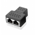 RJ45 varjestatud CAT6 v&otilde;rgukaabli jaotur: &Uuml;ks-kaks pistik Network three-way connector [one to two]