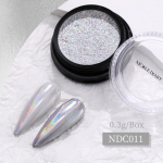 Nicole Diary Nail Art tahke peeglipulber, veega gofreeritud peeglijahu, Aperture laserpeegli pulber C011