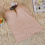 Seksikad naiste polsterdatud rinnahoidjatopsid V-kaelusega Camisole rihmad Push Up rinnahoidja vestiga XL beež
