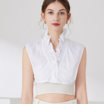 Vintage rev&auml;&auml;r v&otilde;ltskrae Naiste eemaldatav s&auml;rk Valikkrae naistele Pluus kampsun rev&auml;&auml;r Top r&otilde;ivatarvikud