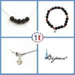 Pierres et Min&eacute;raux. Parure bijoux Bracelet Collier Perles Lave 8 mm + Grenat du Taille personnalisable.