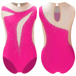 T&uuml;drukud v&otilde;imlemine jazz trikoo ballett tank Unitard treening jooga aktiivne riietus kergej&otilde;ustik Body Iluuisutamine esinemisriided 11-12 Years kuum roosa v&auml;rv