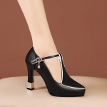 Seksikad K&otilde;rge Kontsaga Kingad Naised Terava Ninaga Peosandaalid Suvine Mood Kleit Elegantsed Kingad Trend Platvormpumpadega Naine 43 must