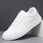 S&uuml;gis &Uuml;hev&auml;rvilised Valged Mustad Meeste Kingad Fashon Kunstlik PU Vabaaja Lauajalatsid Trendikad &Otilde;pilasjalatsid UUS 39 valge