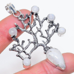 Natural Moonstone Gemstone 925 Sterling Silver Jewelry Pendant 2.80 c4w23