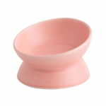 K&otilde;rgendatud kassikausid V&auml;ike koer 15&deg; kallutatud T&otilde;stetud s&ouml;&ouml;tmiskauss Keraamiline alus S&ouml;&ouml;tja kassidele ja kutsikatele roosa