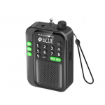 Mini tasku FM-raadio k&otilde;rge tundlikkusega digitaalraadio vastuv&otilde;tja juhtmevaba Bluetooth-k&otilde;lar LED-ekraaniga, salvestus, unetaimer must