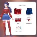 Mita Cosplay kost&uuml;&uuml;m, t&auml;iskomplekt JK vormiriietus m&auml;ngust MISIDE Kahem&otilde;&otilde;tmeline m&auml;ngu JK rollim&auml;ngu &uuml;likond XS