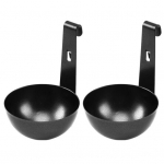 2 tk Roostevabast terasest munapoeerija mittekleepuv riputusaasadega munavormid pehmete ja k&otilde;vade keedetud munade jaoks kiired toiduvalmistamise t&ouml;&ouml;riistad