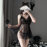 Seksikas Pesu Seksikas Pits L&auml;bipaistev Kiusatus Sukapaelad Pidžaama &Ouml;&ouml;s&auml;rk Vees Sulavad Lilled Kuum L&auml;bipaistev Kost&uuml;&uuml;m Naised One size valge