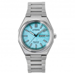Citizen Zenshin Super Titanium t&uuml;rkiissinine sihverplaadiga Eco-Drive AW0130-85M 100M meeste k&auml;ekell