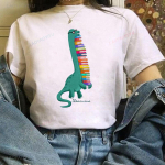 Armas Dinosauri Prindiga T-s&auml;rk Suvine L&uuml;hikeste Varrukatega R&otilde;ivas L&otilde;bus Mitmek&uuml;lg Mustriga Moodne Naiste Vabaaja Harajuku Elegantne Top T-s&auml;rk Unisex 4XL