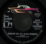7-tolline plaat DAVID SEVILLE & THE CHIPMUNKS - Rudolph, Punase nina p&otilde;hjap&otilde;der / A XW057 United Artists US Pop Kasutatud