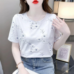 YYFS Naiste moe vabaaja suve kevadlillemustriga l&uuml;hikeste varrukatega pluusid ja s&auml;rgid S