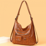 Vintage &otilde;lakott naistele Pehmest PU-nahast Crossbody kott vabaaja k&auml;ekott Retro 35*15*30cm must