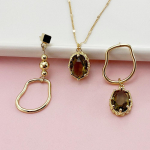 SIMJOO stiilne as&uuml;mmeetriline k&otilde;rvar&otilde;ngastega kaelakee komplekt