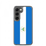Coque T&eacute;l&eacute;phone &ndash; Samsung &ndash; Galaxy S24 Ultra &ndash; Drapeau Nicaragua &ndash; Souple &ndash; mitmev&auml;rviline