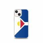 Coque T&eacute;lephone Drapeau Saint-Martin (Antillid fran&ccedil;aises) - iPhone 13 mini