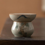 Keraamiline k&auml;sitsi maalitud tees&otilde;el Geyao teefilter Vintage Lotus tees&otilde;el Kung Fu teekomplekti aksessuaarid kodukontorisse