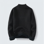 S&uuml;gis-talvine integreeritud fliisist fliisist kampsun, kootud kampsun, meeste pullover, soe kampsun 3XL must