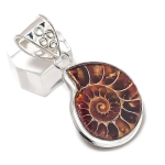 Ammonite Fossil Gemstone Handmade 925 Sterling Silver Jewelry Pendant 1.97 l3t99