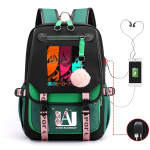 Anime kahedimensiooniline Minu kangelase akadeemia unisex &otilde;pilase vabaaja koolikott mitmekihiline seljakott no specification black