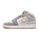 Air Jordan 1 Mid SE GS Kookospiim Partikkelhall Laste tossud Kreemjas DN4346-100 36