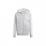 adidas Essentials Fliis 3 triibuga t&auml;ispikk kapuutsiga pusa Keskhall Melange Meeste Streetwear IJ6479 XXL