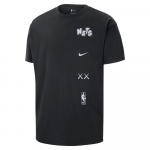 Nike x NBA Brooklyn Nets L&otilde;tv vabaaja T-s&auml;rk kirjalogo tr&uuml;kiga &uuml;mmarguse kaelusega l&uuml;hikeste varrukatega SS24 Meeste pealisr&otilde;ivad Must FN2017-010 M