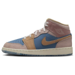 Air Jordan 1 Mid SS GS Zen Laste tossud Sinine Aegean-Storm Hemp FN7452-400 38