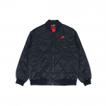 Nike Sportswear S&uuml;nteetilise t&auml;idisega satiinist kraega spordisoojendav puuvillane jope Talvine naiste jope Must CU3664-010 M