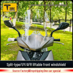 Reguleeritav paksenenud tuuleklaas Haojue AFR125 UY125 rolleritele Height 45cm, Thickness 5mm