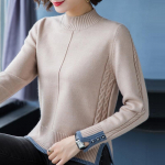 Naiste talvine lahtine suur &uuml;mara kaelusega pullover-sviiter XS