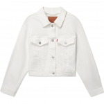 Levis SS24 Suvekollektsioon &Uuml;hev&auml;rviline L&uuml;hike N&ouml;&ouml;bitav Denimjakk Naiste Jakid Valge 001C7-0002 M