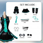 Mikuu Cosplay Neiu &Uuml;likonna Kost&uuml;&uuml;mid Anime Rollim&auml;ng Puhkuse M&auml;ng Halloweeni Peo Kost&uuml;&uuml;mid Naistele M