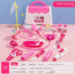 Arsti M&auml;nguasjad Lastele 15TK Arsti Teesklemism&auml;ngu Komplekt Laste Meditsiinilised Hambaarsti T&ouml;&ouml;riistad Stetoskoop &Otilde;petlik M&auml;nguasi Poiss T&uuml;druk Kingitus roosa