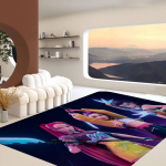 Kpop D-deemonik&uuml;tid P&otilde;randamatt Ristk&uuml;lik Libisemiskindel Kodu Pehme Vannimatt Esikuks Sise- V&auml;lismatt Tere Uksematt 100x150cm