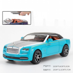 LYZRC Uus 1:24 Rolls Royce Dawn Sulamist Luksusauto Mudel Valatud Metallist M&auml;nguautod Auto Mudel Simulatsioonheli ja valgusega Laste M&auml;nguasjad Kingitus sinine