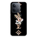Coque de t&eacute;l&eacute;phone - MANIACASE - Xiaomi Redmi 15C 5G - Silicone TPU - Souple - Minnie LV noir must