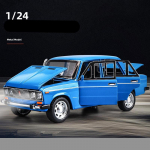 1/24 skaala LADA m&auml;nguauto mudel sulamist survevalatud 6 uksega avatav tagasit&otilde;mmatav heli- ja valgusskaala mudel auto laste m&auml;nguasjad poiste kollektsiooni kingitus sinine