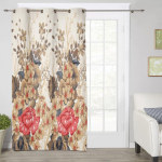 M&auml;nnimetsa lumehelbed Aknad Kardinad Elutoa Luksuskaunistus J&otilde;ulukardinad Magamistoa K&ouml;&ouml;k Aknakatted 135W x 60H(cm)