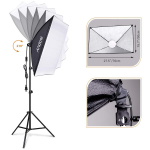 Andoer Stuudiofotograafia Valgusti Komplekt Softbox Valgustuskomplekt 85W 2800K-5700K Kahev&auml;rvilise Temperatuuriga LED-valgusti * 1 + 50x70cm Softb