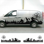 Autokleepsud Mercedes Benz Vito V-klass Viano W447 W639 W638 Matkaautole Mootorratta graafika Vin&uuml;&uuml;lkleebised Tuningutarvikud Compact L1