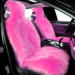 Winter Warm Car Seat Covers Artificial Plush Cars Cushion Soft Synthetic Wool Seats Fit for Auto Truck, SUV, Van hot 1x hot pink cushion