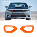 Front Grille erts Mesh Cover Trim Decoration Orange Fit Dodge Charger 2015-20