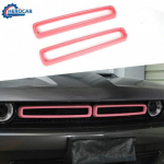 2x Car Front Grill Mesh Grille erts Trim Cover for Dodge Challenger 15+Pink